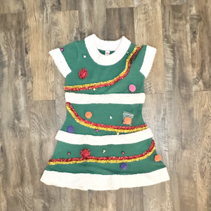 Ugly Sweater Christmas Tree tunic dress Small